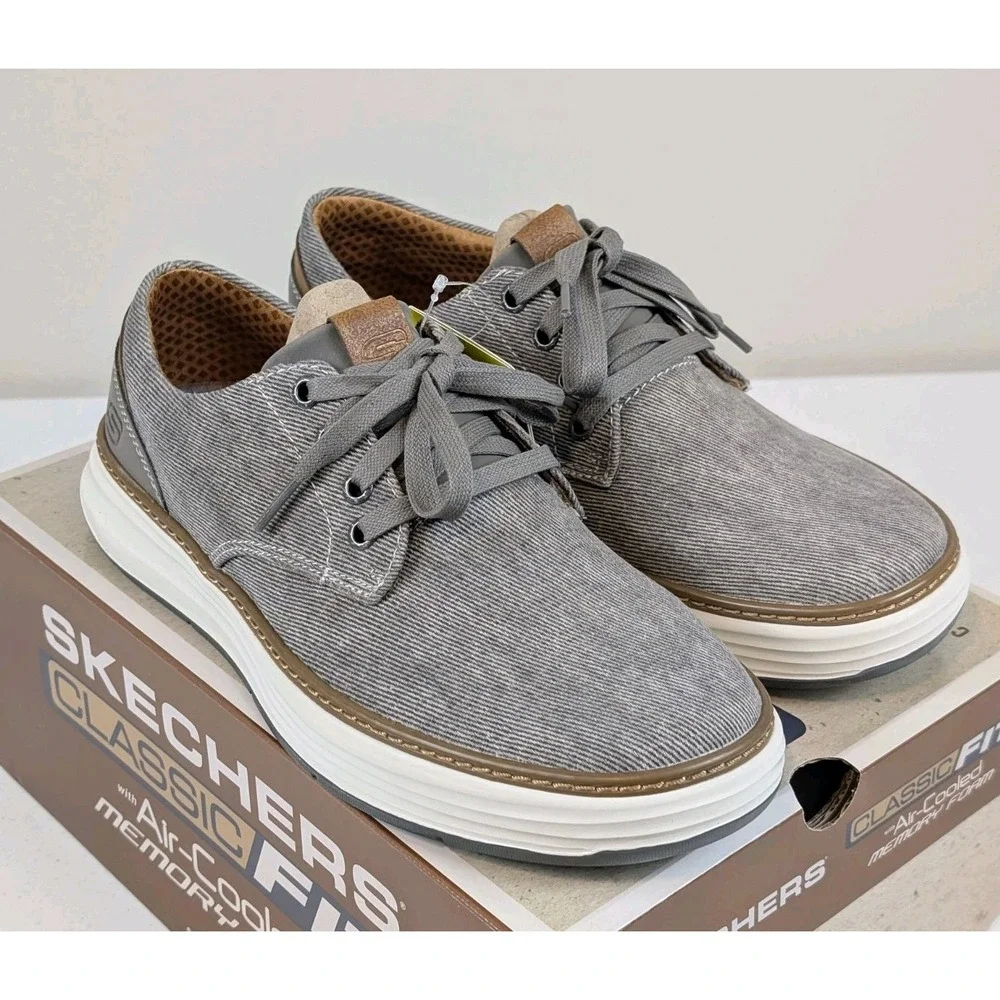Skechers Moreno-Ederson Men's Classic Fit Air-Cooled Memory Foam Size 8.5W Taupe
